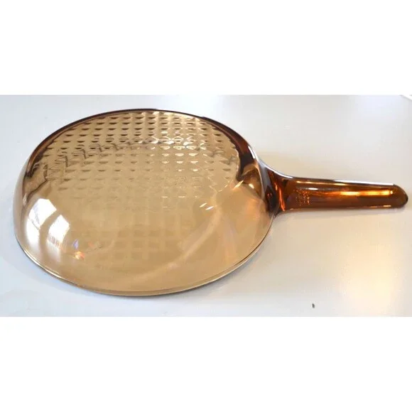Amber Glass Vision Corning France Visionware 7" Waffle Bottom Skillet Fry Pan - Picture 5 of 7